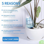 4 Pcs Plant Watering Globes Self Watering Planter Insert Plants Top Fill Water Device Plastic Water Bulbs Slow Release Terracotta for Plants, Blue