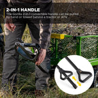gorilla carts steel utility garden cart, 800 lb., close-up detail
