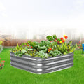 cuboid galvanized metal raised garden bed,garden planter bed, main product view