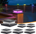 aponuo 6 pack solar post cap lights color, main product view