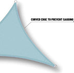 SUNNY GUARD Waterproof Sun Shade Sail 12' x 12' x 12' Sky Blue Triangle UV Block Sunshade for Backyard Yard Deck Patio Garden Outdoor Activities and Facility(We Make Custom Size)