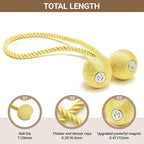 Hion Magnetic Curtain Tiebacks Golden 4 Pack, Curtain Tiebacks Buckles Holdbacks Holders Hooks Clip for Home Bedroom Office Decorative Thick or Thin Curtain