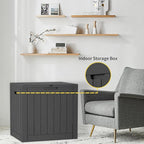 Outdoor Storage Box, 30 Gallon Waterproof Lockable Resin Deck Box for Patio, Garden & Storage, Easy Assembly Indoor & Outdoor Use, Black