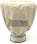 Covermates Elite Bird Bath Cover – 24 Diameter x 18H, Khaki | All-weather protection, 300D polyester, auto-locking drawcord and buckle straps, mesh vent, 3-year warranty