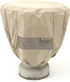 Covermates Elite Bird Bath Cover – 24 Diameter x 18H, Khaki | All-weather protection, 300D polyester, auto-locking drawcord and buckle straps, mesh vent, 3-year warranty