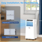 homcom 8000 btu portable air conditioner for rooms, package contents