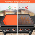 36" Silicone Griddle Cover Mat for Blackstone 36 Inch Griddle Accessories, All-Season Protection Against Dirt & Rust, Food Grade Silicone Grill Mat (Orange)