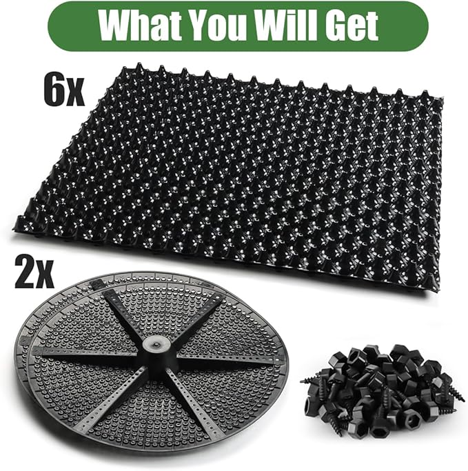 Air Pruning Containers, 40 Gallon Air Pruning Planters, Sturdy Plastic Roots Control Planter Container for Tree Grow Outdoor, Garden Self-Planting Planters, Size 24"x24", Black, 2P