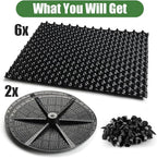 Air Pruning Containers, 40 Gallon Air Pruning Planters, Sturdy Plastic Roots Control Planter Container for Tree Grow Outdoor, Garden Self-Planting Planters, Size 24"x24", Black, 2P