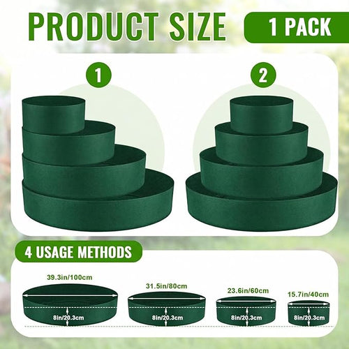 4 Pcs Plant Grow Bags 4 Tiered Strawberry Planter Tower Fabric Raised Garden Beds, 39 Inch Nonwoven Strawberry Pyramid Planter for Vegetables Flower Herbs Gardening Outdoor Growing (Green)