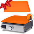 17 Inch Silicone Griddle Cover for Blackstone Griddle — Heavy Duty Food Grade BPA-Free Flat Top Grill Cover Mat, Edge-to-Edge Protection, All Seasons, Portable & Dishwasher Safe, Orange