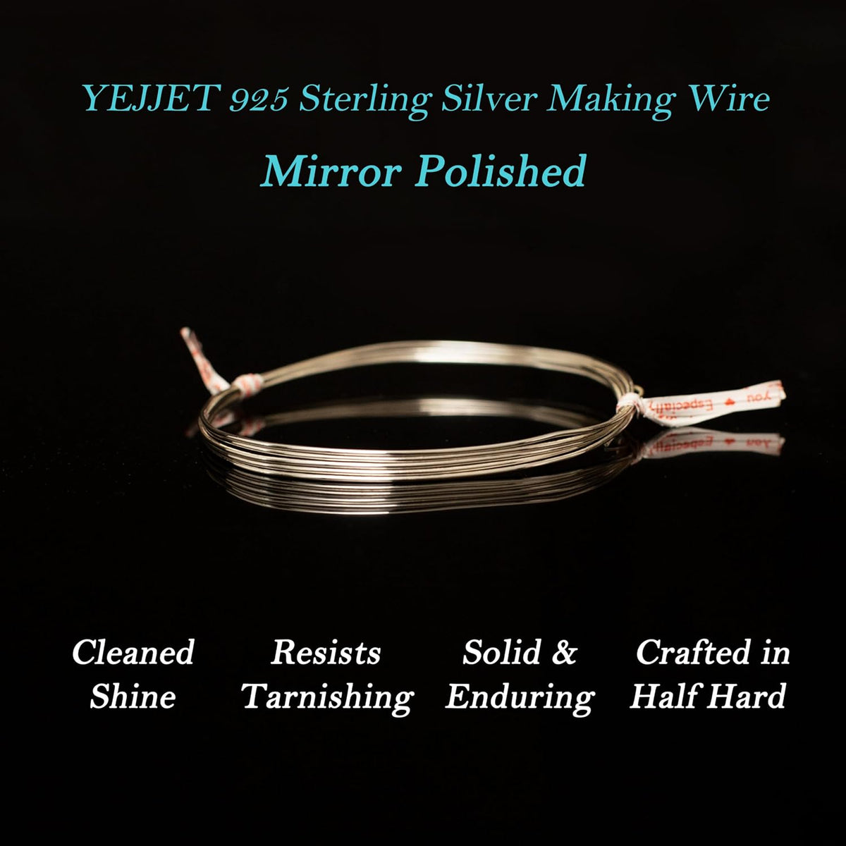 925 sterling silver wire for jewelry making wire, close-up detail