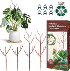 6 Pack Stackable Monstera Plant Support, Plant Stakes for Indoor and Outdoor Plants Use, Garden Stakes for Climbing and Potted Plants, Pothos, Philodendron, Brown