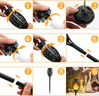 Kurifier 12Pack Flickering Flame Solar Torch Lights for Garden Decor, Waterproof Solar Lights Outdoor Decorative, Garden Outdoor Decorations for Yard Porch Lawn Patio Outside Decor-Luces Solares