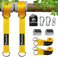 Tree Swing Hanging Kit-6.8ft Long Straps with Two Lock Carabiners&Tree Protectors,Tree Swing Straps Holds 5000 Lbs Breaking Strength-Easy&Fast Installation for All Types of Swings&Hammock
