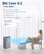 garveehome 8000btus portable air conditioners with remote control,350 showing dimensions