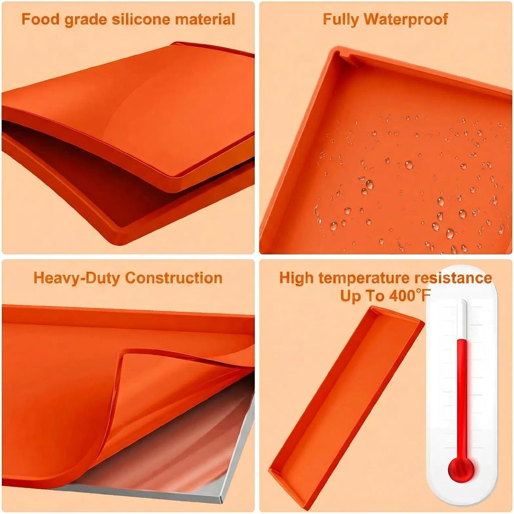 BANGIE 36" Silicone Griddle Mat for Blackstone Accessories - Anti-Warping & UV-Resistant Full-Wrap Cover for 4-Burner Flat Top Grill, Prevents Condensation Rust (Orange)