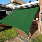 KANAGAWA Sun Shade Sail 10'x13' Dark Green Rectangle UV Block Canopy Awning Shelter Fabric Cloth Screen for Outdoor Patio Garden Backyard