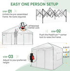 eagle peak 10x10 portable walk-in greenhouse, pop-up indoor on a desk or shelf