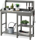 psilvam outdoor potting bench table with sink for, main product view