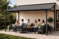 8x10 ft lean to gazebo, wall mounted hardtop, main product view