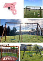 Heavy Duty Pink Swing Hangers Screws Bolts Included Over 5000 lb Capacity Playground Porch Yoga Seat Trapeze Wooden Sets Indoor Outdoor 2 Pack