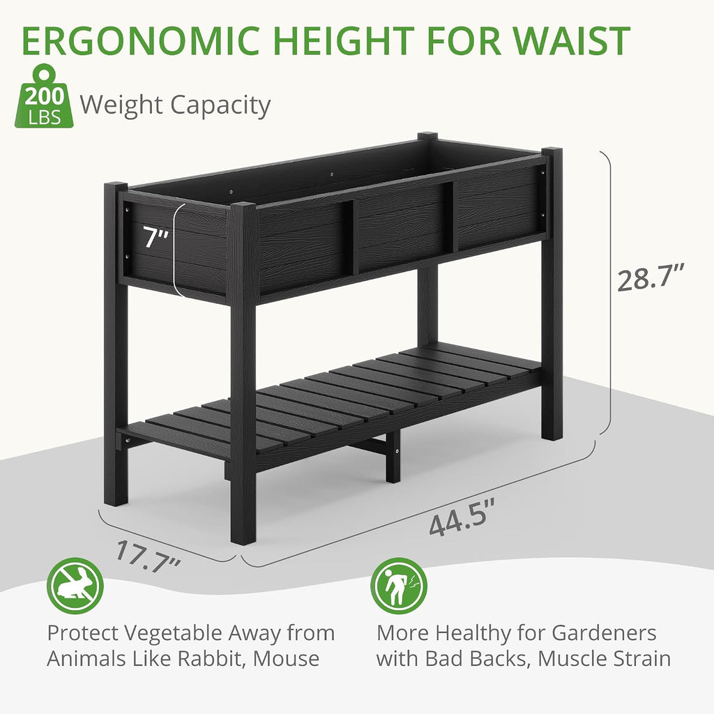 lue bona raised garden bed with tools, 45*18*29, close-up detail
