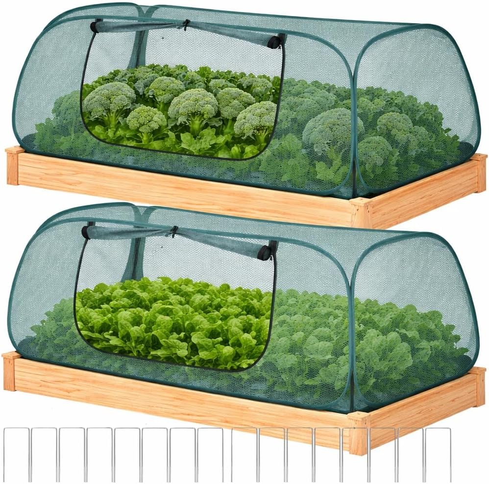 raised garden bed covers(45"x22"x18"), pop up mesh plant, main product view