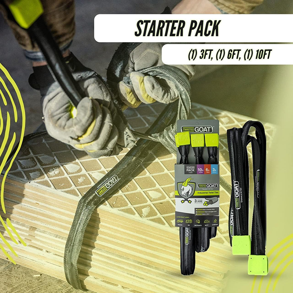 twisted goat industrial twist ties - heavy duty shown in use