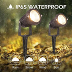 Low Voltage Landscape Lights Outdoor: 7W 700LM LED Landscape Lighting with Connectors for Tree Garden Yard Pathway | 12V 24V Warm White 2700K Spotlights | IP65 Waterproof | 6 Pack