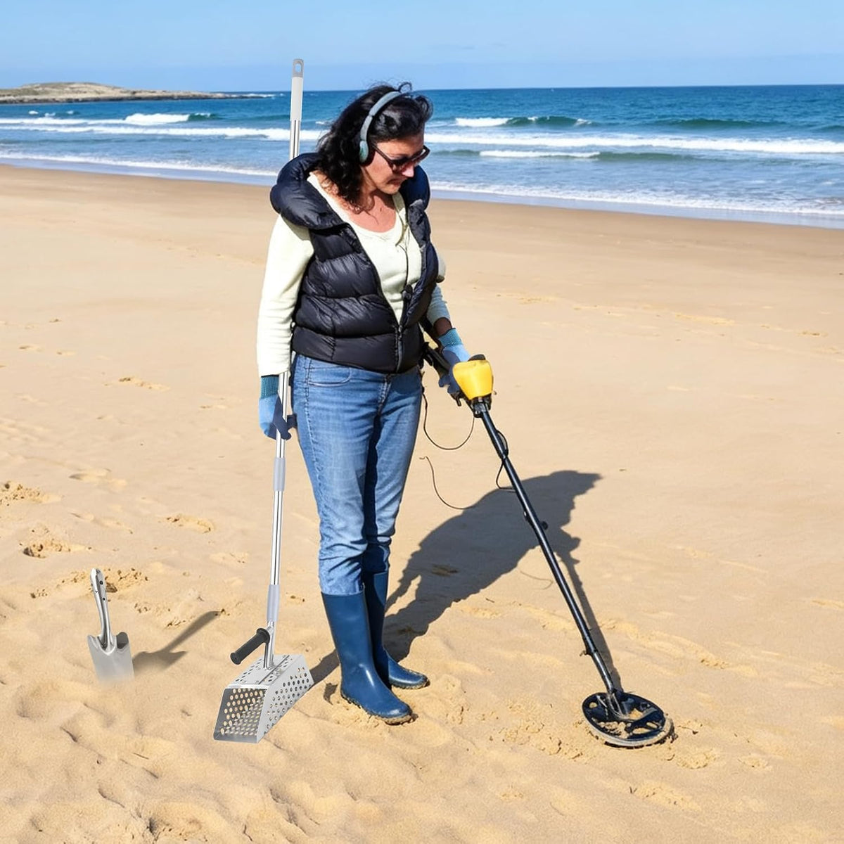 sand scoop for metal detecting, long handle sand, package contents