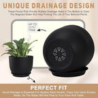 Plant Pots 10/9/8/7.5/7 inch Set of 5,Flower Pots with Multi Mesh Drainage Holes, Large Planters for Indoor Outdoor Garden Plants and Flowers. (Black)