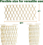 jollybower 48x72 inch expandable bamboo trellis, garden lattice, front angle view