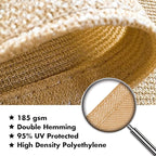 KANAGAWA 12'X14' Sand Custom Size Sun Shade Sail Rectangle UV Block Canopy Cover for Patio Backyard Lawn Garden Outdoor (Customized Available)