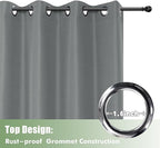 HolidayIdeas Outdoor Curtains for Patio Waterproof, 6 Panels - 54x84 Inches - Weatherproof Privacy Outsides Curtains for Cabana Porch Pergola, Sunlight & UV Blocking (Grey, Grommet Top)