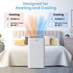 tosot 14,000 btu wifi portable air conditioner, aomi showing dimensions