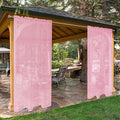SpaceDresser Waterproof Outdoor Sheer Curtains for Patio - 2 Panels Rod Pocket Indoor Voile Sheer Curtain for Living Room,52W x 120L inch,Light Pink