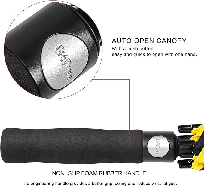 G4Free 47/54/62/68/72 Inch Automatic Open Golf Umbrella Oversize Extra Large Double Canopy Vented Windproof Waterproof Stick Umbrellas