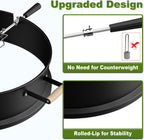 SHINESTAR Upgraded Steel Weber Kettle Rotisserie Ring Kit Barbecue Tool Kit | For Weber 22 Inch Charcoal Kettle and Other Similar Grills, Turns Your Kettle Into A Chicken Roaster