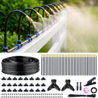 Thiswing 200FT 360° Adjustable Irrigation System for Garden | 1/4" Tubing, Automatic Watering Misting System with 36 Nozzles, Sprinkler for Garden, Yard, Lawn and Outdoor Plants