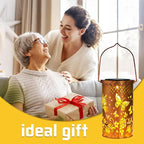 2 Pack Butterfly Birthday Gifts for Women Mom Grandma Solar Lanterns Outdoor Waterproof Garden Decor Hanging LED Decorative Light for Patio Yard Lawn Gardening Gifts