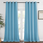 NICETOWN Bedroom Curtain Room Darkening Drapery 102 inches Length - Home Fashion Thermal Insulated Grommet Room Darkening Curtain for Living Room (Teal Blue, 1 Panel, 52 x 102 inches)
