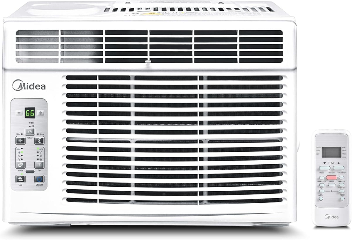 midea 6,000 btu window air conditioner, 3-in-1 cool/fan/dehumidifier, main product view
