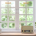 suncalla 2 pcs green plants crystal suncatchers window shown in use