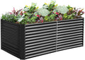 land guard 6x3x3ft rectangular galvanized raised garden beds, main product view