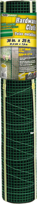 YARDGARD – 1/2 in. Mesh Welded Wire Fence Hardware Cloth – 36 in. x 25 ft. 19‑Gauge Vinyl Coated Steel – for Garden Protection | Cage Fencing | Chicken and Rabbit Barriers | Yard Projects