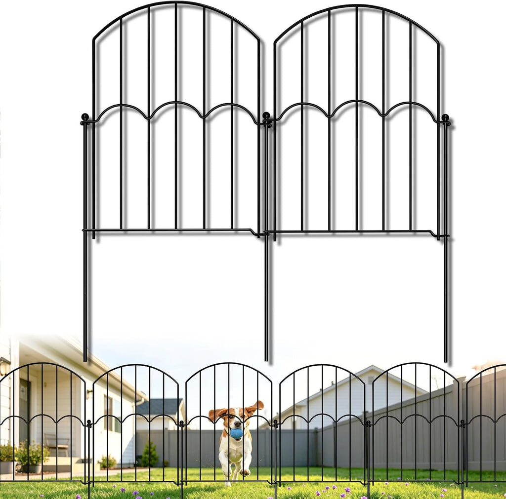 gotgelif 25 panels decorative arched garden fence, 17''x27, main product view