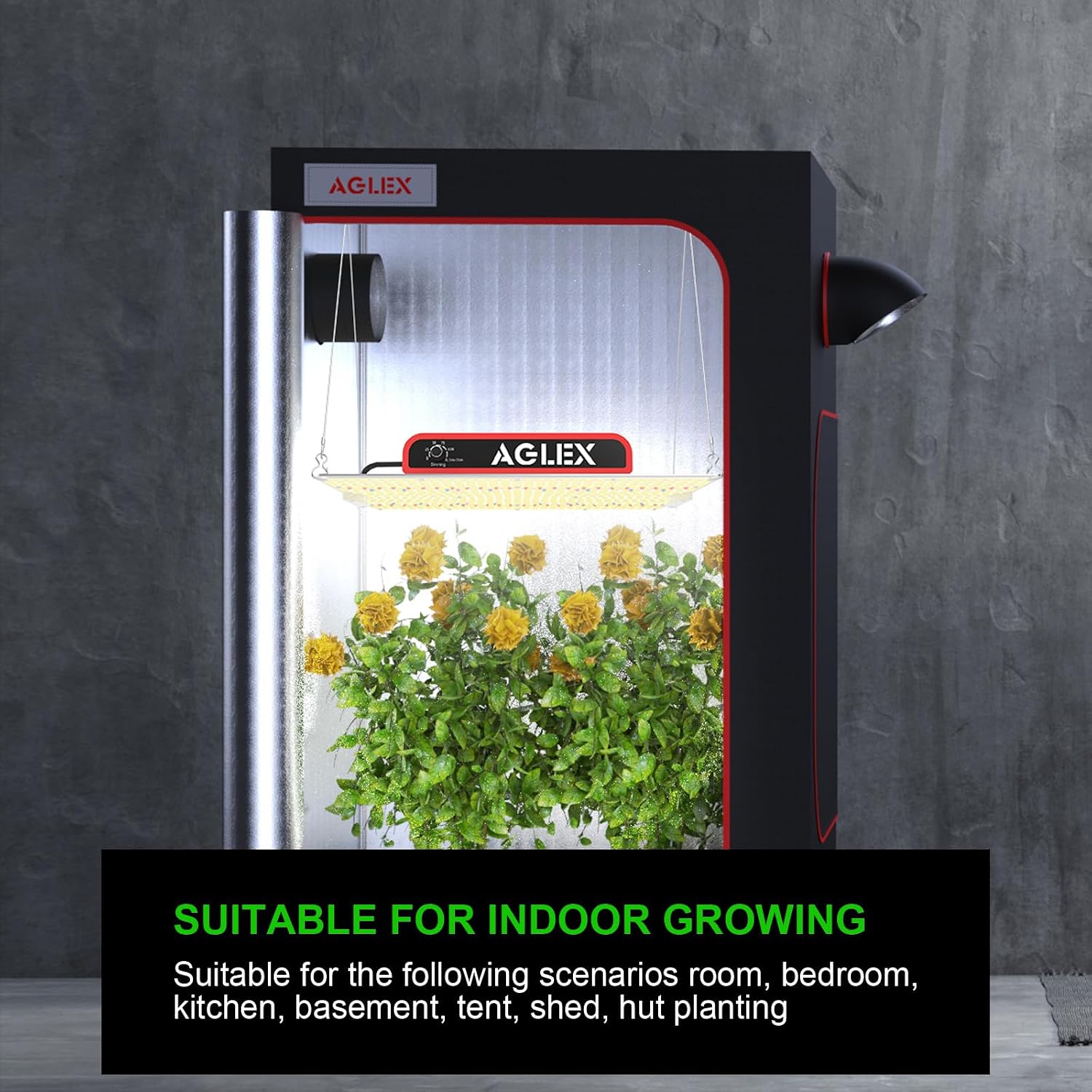 K2000 LED Grow Light, Grow Light with Daisy Chain & Dimmable, Full Spectrum Plant Grow Lights for Hydroponic Indoor Plants Seeding