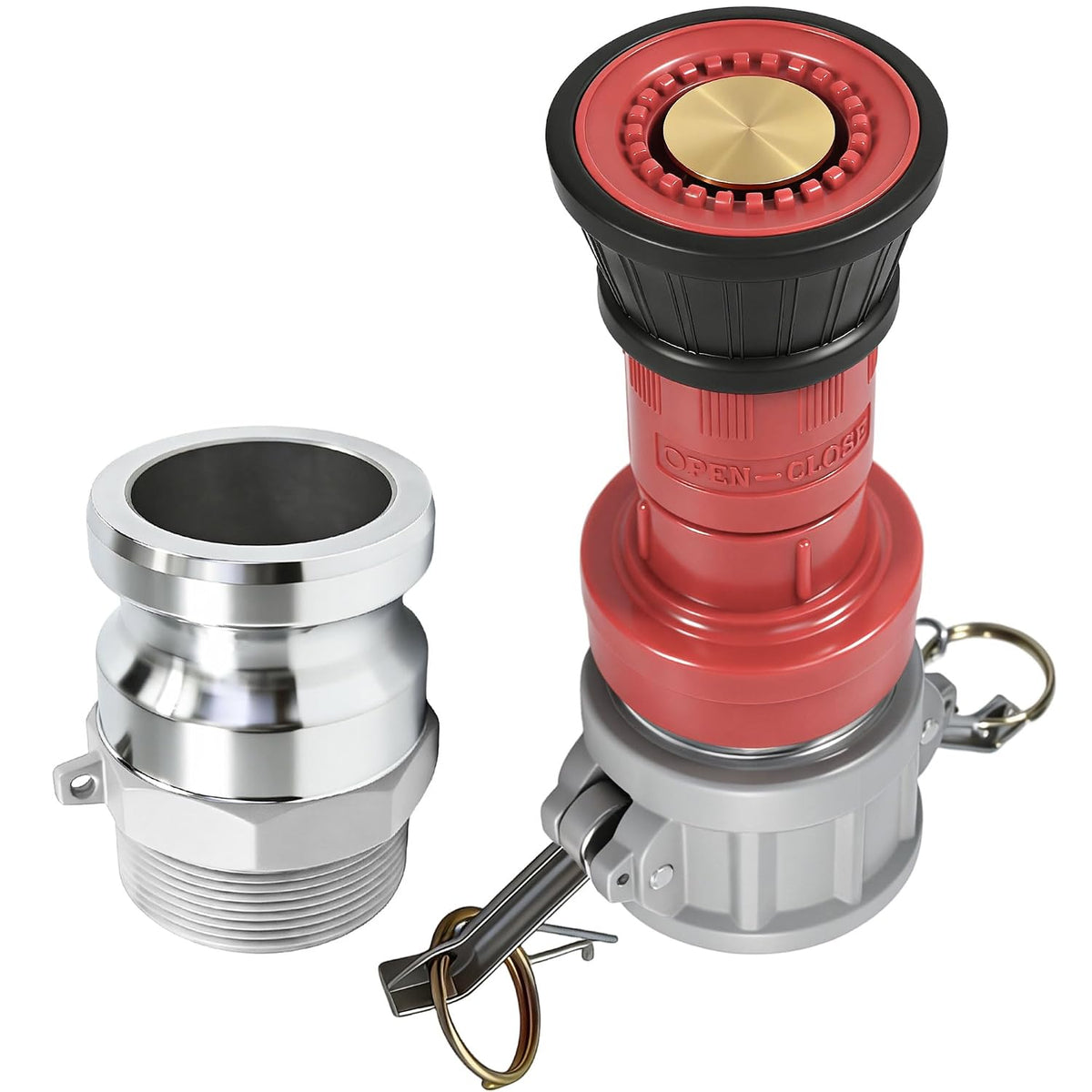 heavy duty 2" npsh fire nozzle w/twin aluminum, main product view