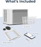 windmill 6,000 btu lite window air conditioner, cools, close-up detail